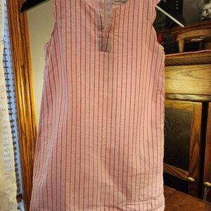 Pink Striped Sleeveless Top